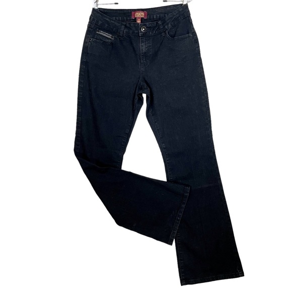 One5One Embellished Bootcut Denim Jeans Black 10 - Picture 2 of 11